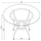 Aviano 48" Round Glass Top Dining Table Clear and Gunmetal