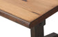 Bexley Live Edge Trestle Dining Table Natural Honey and Smokey Black