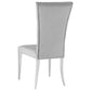 Kerwin Tufted Upholstered Side Chair (Set of 2) Grey and Chrome