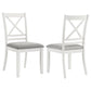 Hollis Cross Back Wood Dining Side Chair White (Set of 2)