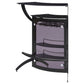 Dallas 2-shelf Home Bar Smoked and Black Glass