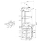 Alviso 1-drawer Corner Home Bar Wine Cabinet Rustic Oak