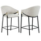 Chadwick Sloped Arm Counter Height Stools Beige and Glossy Black (Set of 2)