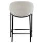 Chadwick Sloped Arm Counter Height Stools Beige and Glossy Black (Set of 2)