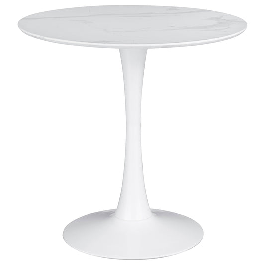 Arkell 30-inch Round Pedestal Dining Table White