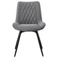 Diggs Upholstered Tufted Swivel Dining Chairs Grey and Gunmetal (Set of 2)