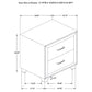 Melody Upholstered 2-drawer Nightstand Grey