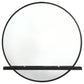 Arini Round Dresser Mirror with Shelf Black