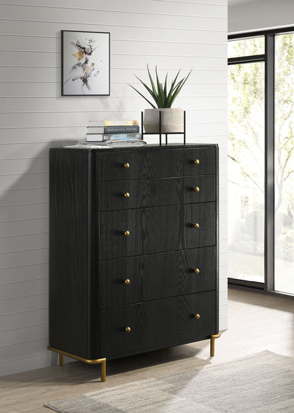Arini 6-drawer Bedroom Chest Black