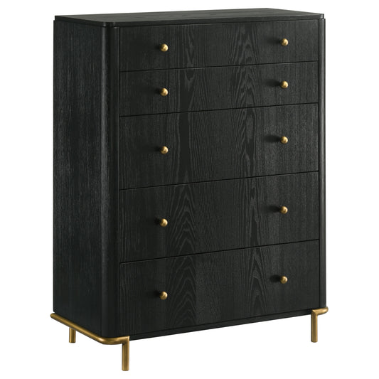 Arini 5-drawer Bedroom Chest Black