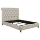 Devon Upholstered Full Panel Bed Beige