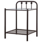 Livingston 1-shelf Nightstand with Glass Top Dark Bronze