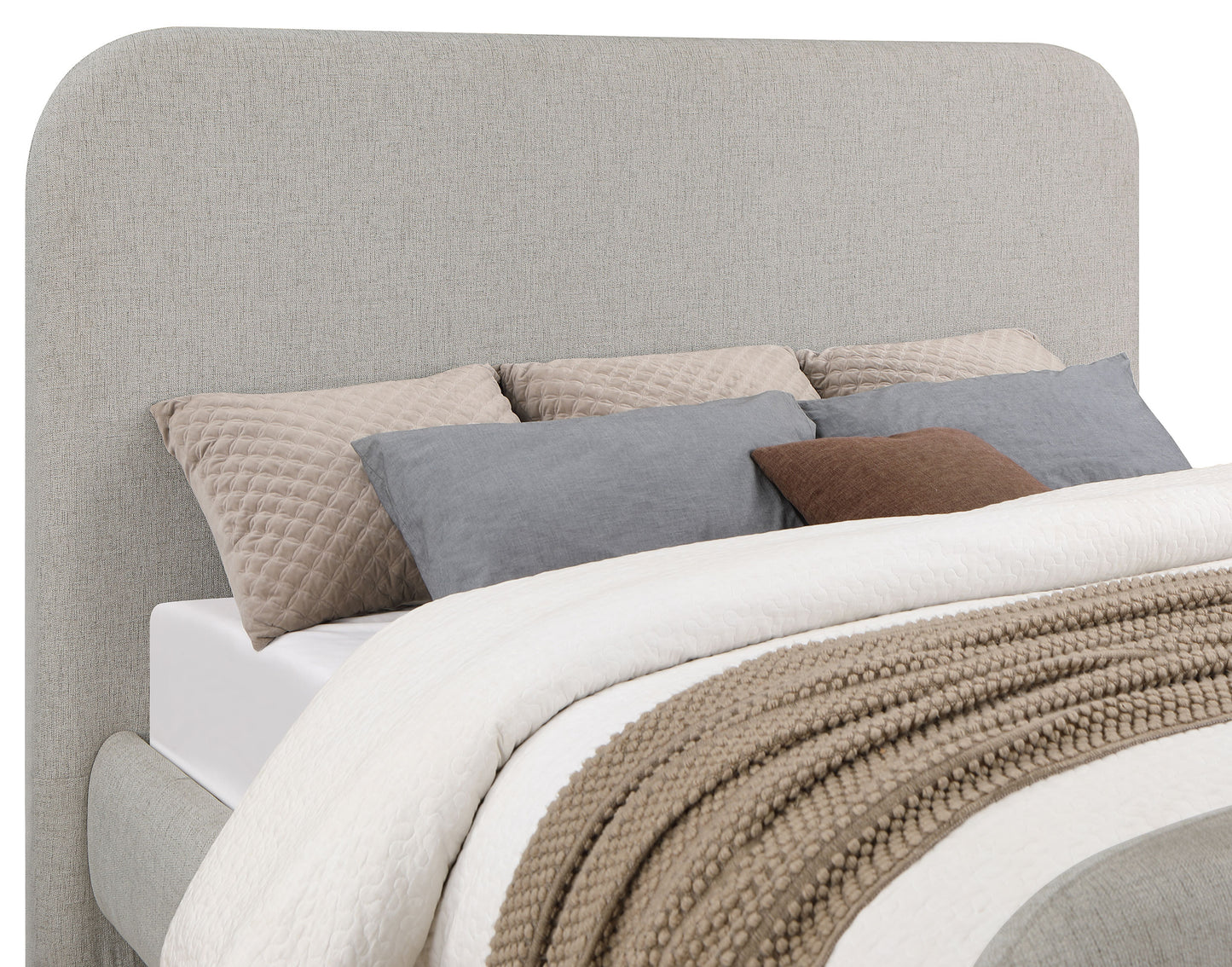 Wren Upholstered Eastern King Panel Bed Grey