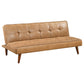 Jenson Multipurpose Upholstered Tufted Convertible Sofa Bed Saddle Brown