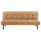 Jenson Multipurpose Upholstered Tufted Convertible Sofa Bed Saddle Brown