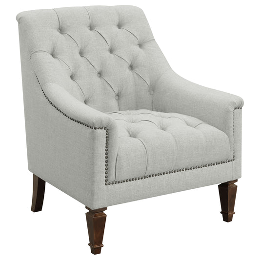 Avonlea Fabric Upholstered Sloped Arm Chair Grey Fabric
