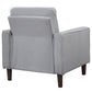 Bowen Upholstered Track Arms Tufted Chair Grey