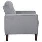 Bowen Upholstered Track Arms Tufted Chair Grey