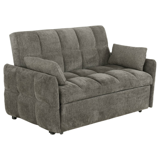 Cotswold Tufted Cushion Sleeper Sofa Bed Dark Grey