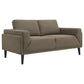 Rilynn 2-piece Upholstered Track Arms Sofa Set Brown