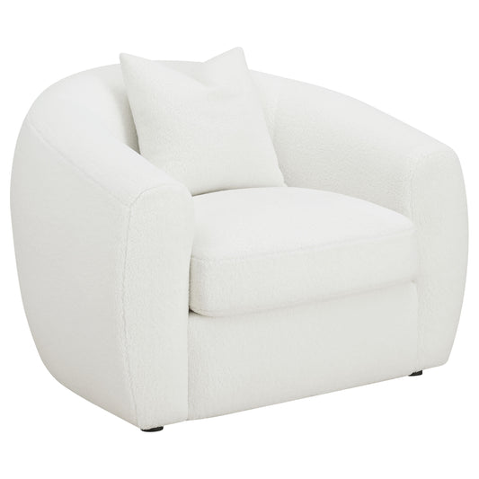 Isabella Sherpa Upholstered Accent Chair Natural