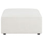 Freddie Upholstered Square Ottoman Pearl