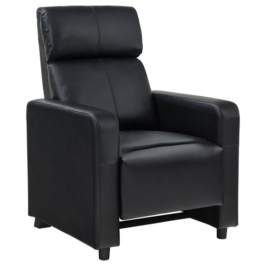 Toohey Home Theater Push Back Recliner Black