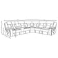 Higgins Upholstered Power Reclining Sectional Sofa Grey