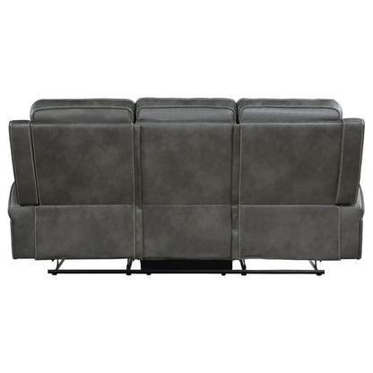 Raelynn Upholstered Track Arm Motion Sofa Grey