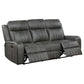 Raelynn 2-piece Upholstered Motion Reclining Sofa Set Grey