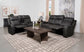 Raelynn 2-piece Upholstered Motion Reclining Sofa Set Grey