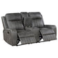 Raelynn 3-piece Upholstered Motion Reclining Sofa Set Grey