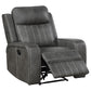 Raelynn 3-piece Upholstered Motion Reclining Sofa Set Grey