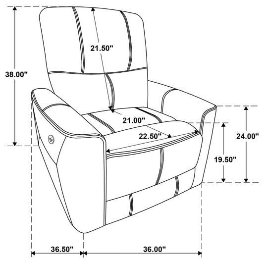 Greenfield 3-piece Upholstered Power Reclining Sofa Set Ivory