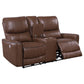 Greenfield 3-piece Upholstered Power Reclining Sofa Set Saddle Brown