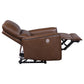 Greenfield Upholstered Power Recliner Chair Saddle Brown