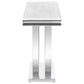 Kerwin U-base Stone Top Entryway Sofa Console Table Chrome