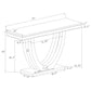Kerwin U-base Stone Top Entryway Sofa Console Table Chrome
