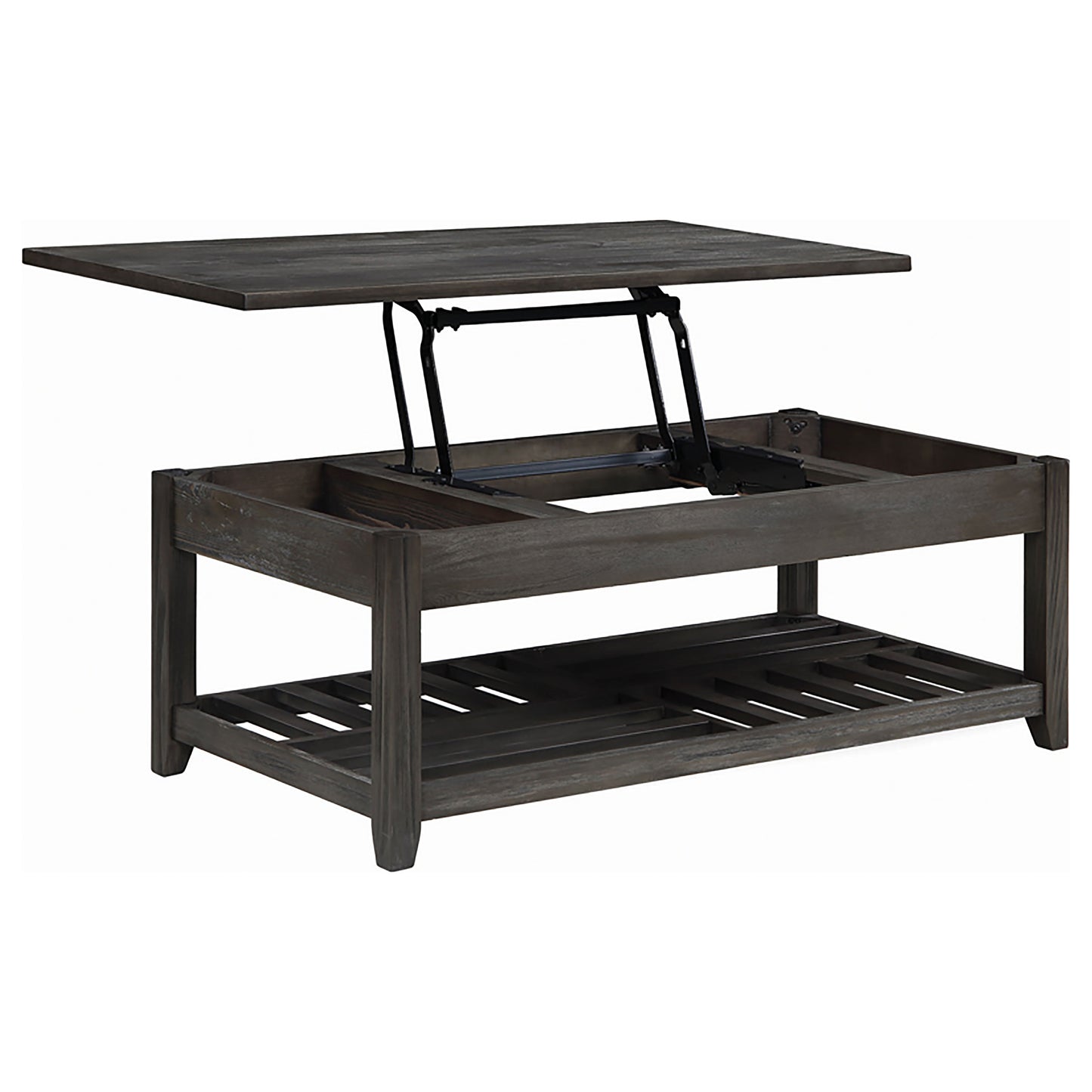Cliffview Lift Top Coffee Table with Storage Cavities Grey