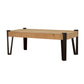 Winston Wooden Rectangular Top Coffee Table Natural and Matte Black