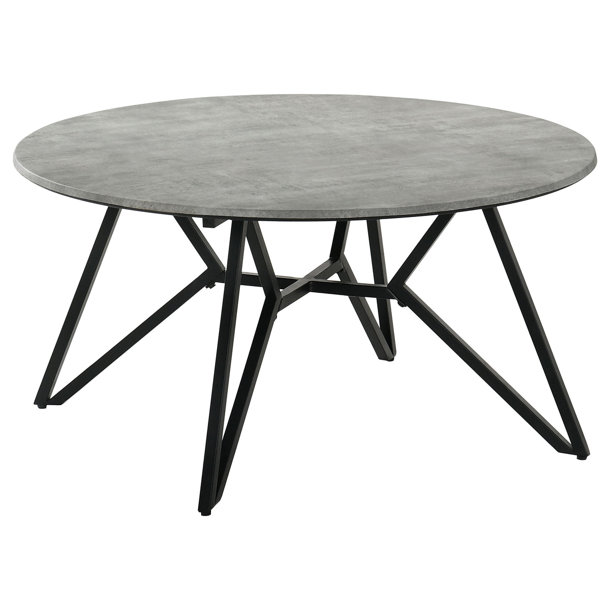 Hadi Round SmartTop™ Coffee Table Cement and Gunmetal