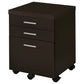 Skylar 3-drawer Mobile File Cabinet Cappuccino