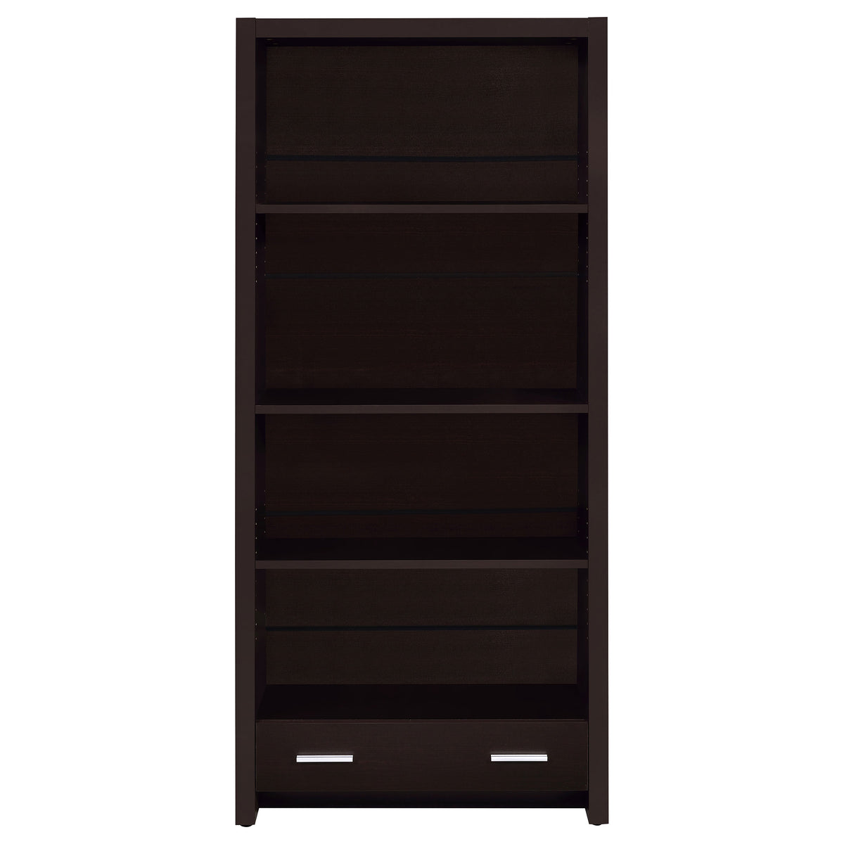 Skylar 71-inch 5-shelf Bookcase with Drawer Cappuccino