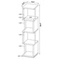 Baxter 4-shelf Bookcase White and Chrome