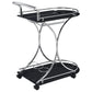 Elfman 2-shelve Serving Cart Chrome and Black