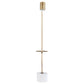 Jodie Round Base Floor Lamp Antique Brass and Grey