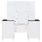 Talei 6-drawer Vanity Set with Hollywood Lighting Black and White