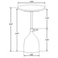 Ophelia Round Marble Top Accent Side Table Black