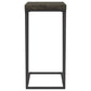 Carly Expandable Engineered Wood C-Shaped Side Table Grey