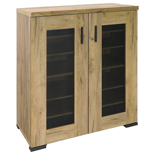 Bristol 5-shelf Engineered Wood Shoe Cabinet Golden Oak